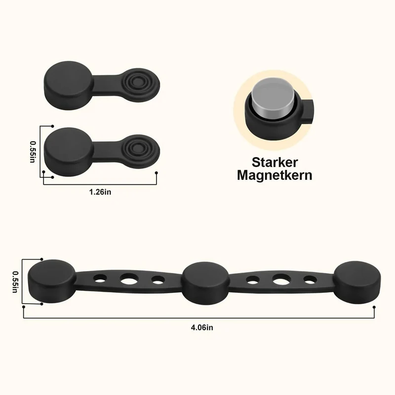 12 Stück Magnete für Heißluftfritteusen, magnetische Silikonschnallen, hochtemperaturbeständig, verhindern Backpapiereinlagen decken Lebensmittel