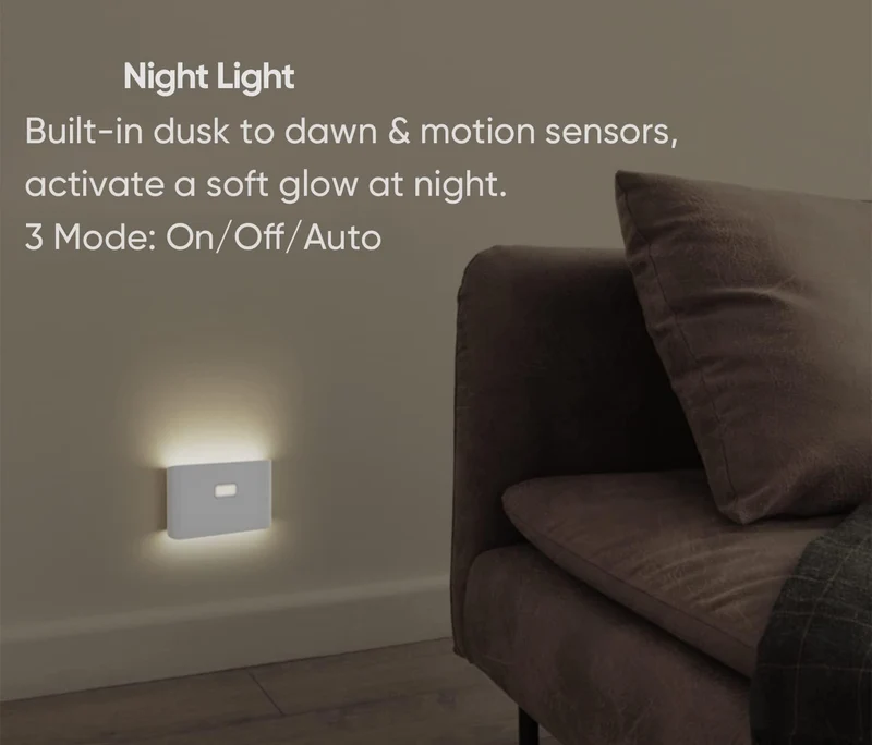 4x LED Nachtlicht mit Bewegungsmelder und Dämmerungssensor, USB-C (3000mAh), kabellose Schrankbeleuchtung, für Kinderzimmer, Treppe, Schlafzimmer,Flur