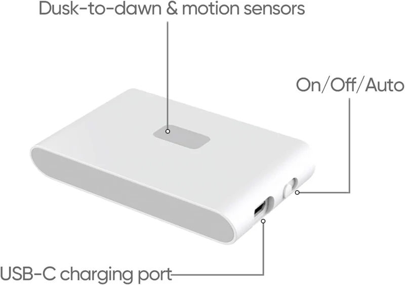 4x LED Nachtlicht mit Bewegungsmelder und Dämmerungssensor, USB-C (3000mAh), kabellose Schrankbeleuchtung, für Kinderzimmer, Treppe, Schlafzimmer,Flur