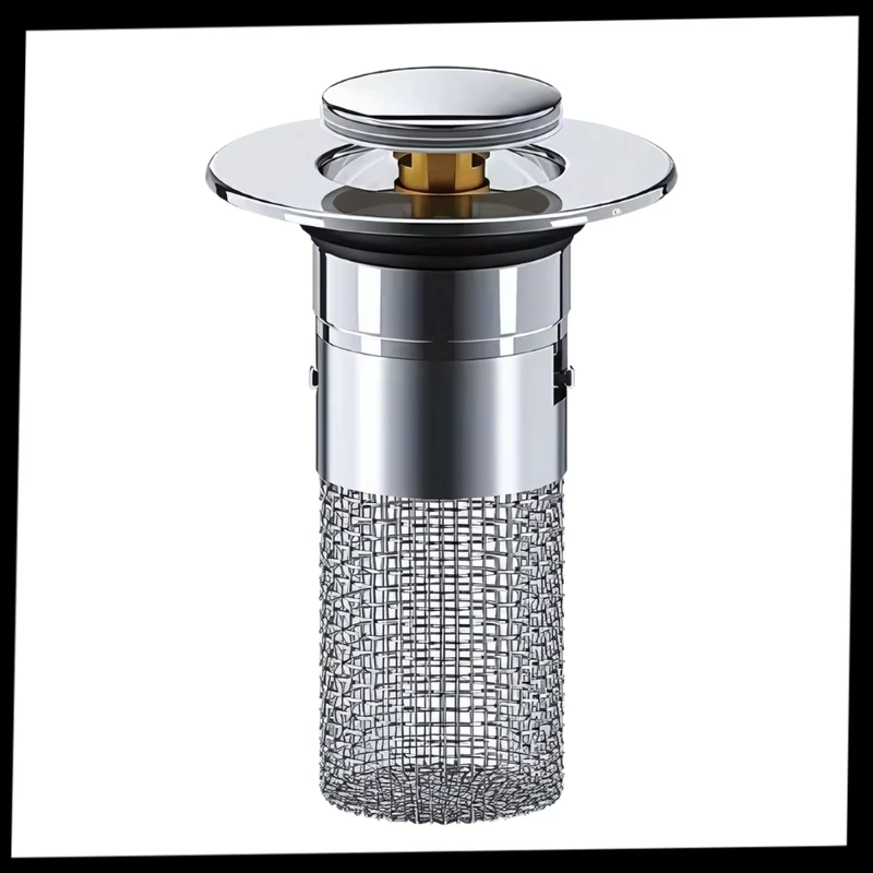 Pop-up Drain Stopper for Sink with Odor-Isolating Filter