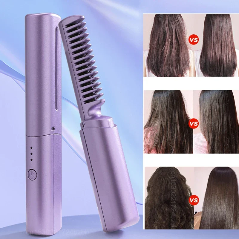 Portable Wireless Hair Straightener for Styling