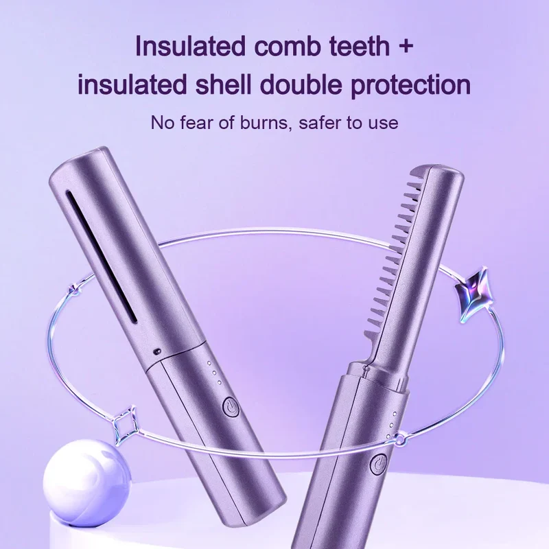 Portable Wireless Hair Straightener for Styling