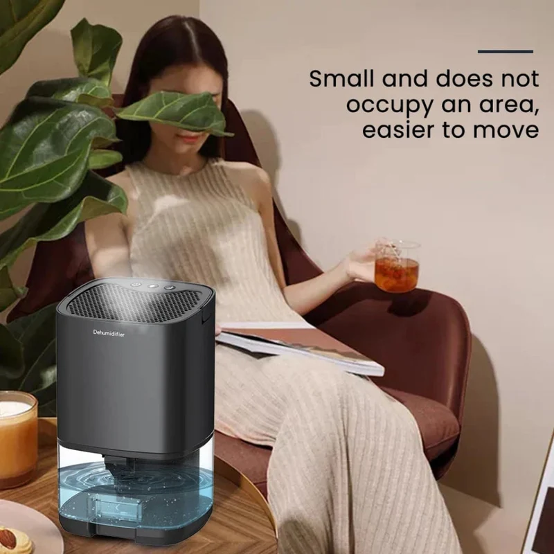 Compact Dehumidifier with Air Filter and Night Light