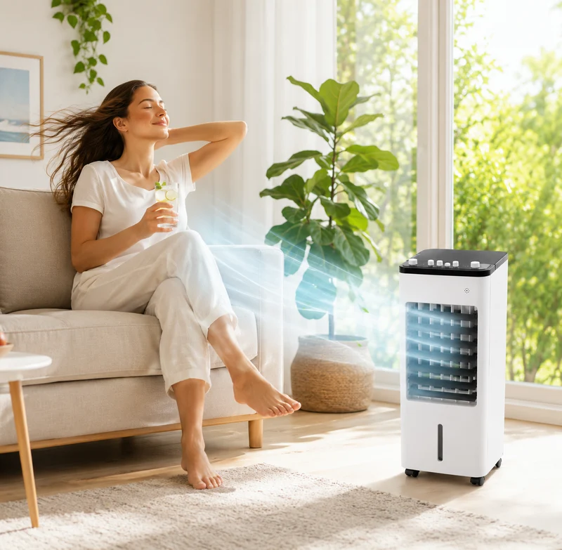 Portable Air Conditioner 3-in-1 – Evaporative Air Cooler with Fan & Humidifier
