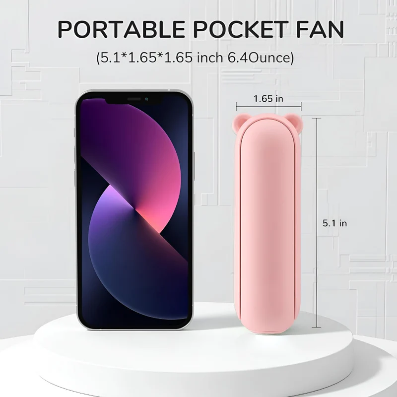 Portable Pocket Fan with Battery