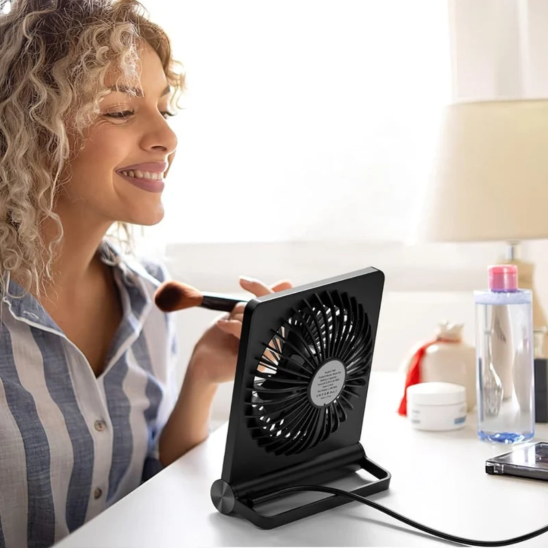 Portable USB Desk Fan with Foldable Clip Design