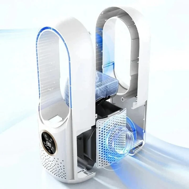 Portable air cooler Quiet compact bladeless cooling system