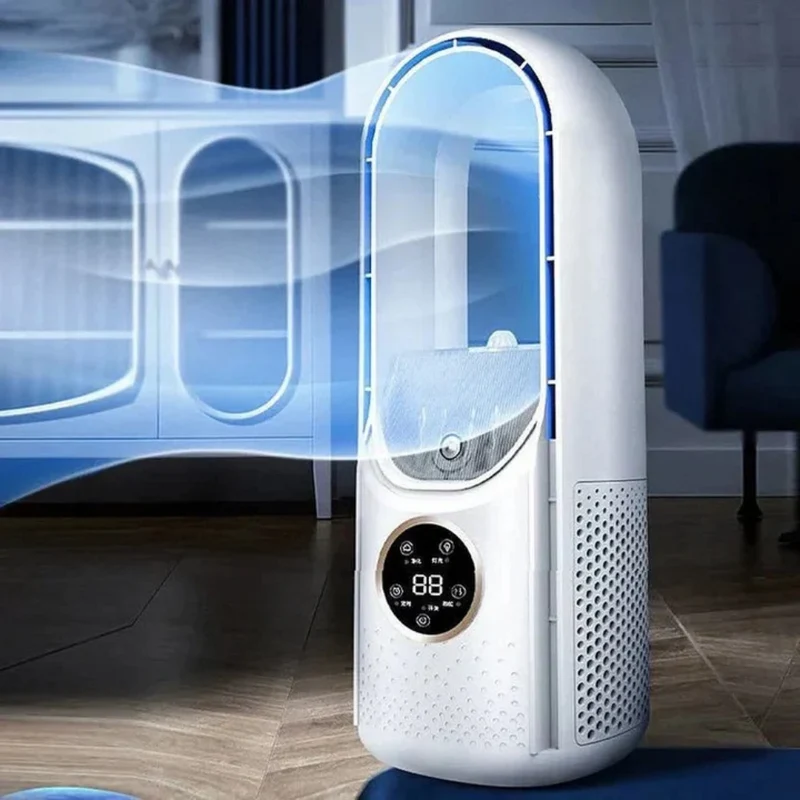 Portable air cooler Quiet compact bladeless cooling system