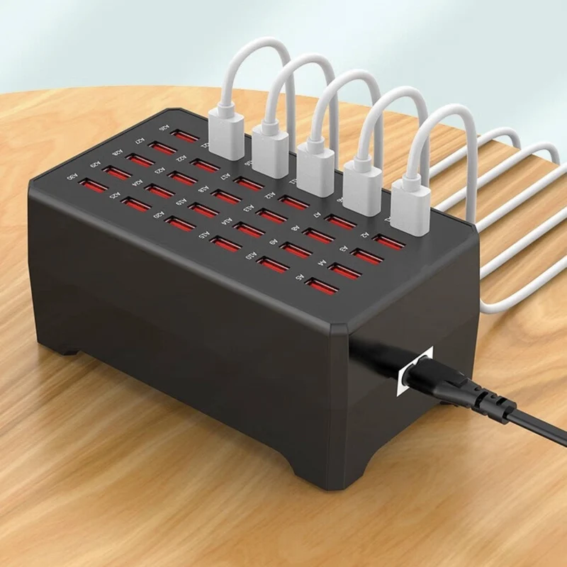 Compact USB charging station Charger for 30 devices
