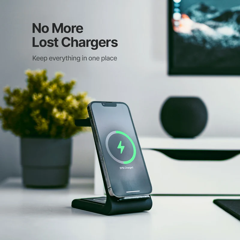 Advanced wireless 3-in-1 fast charging station – Perfect for Apple, Samsung, Watch, and AirPods devices
