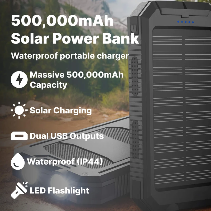 Powerful Solar Power Bank for Outdoors – 20000mAh
