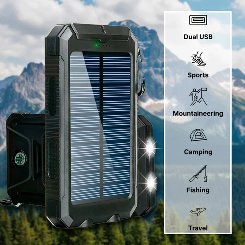 Powerful Solar Power Bank for Outdoors – 20000mAh