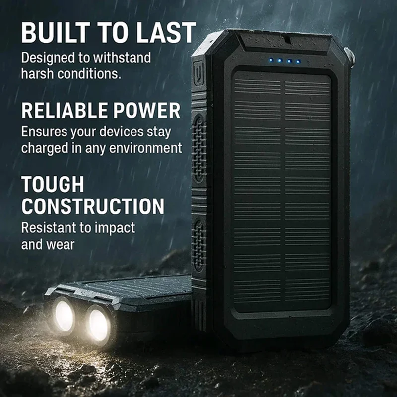 Powerful Solar Power Bank for Outdoors – 20000mAh