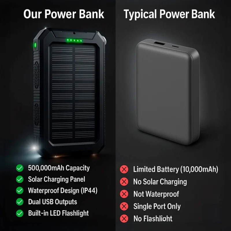 Powerful Solar Power Bank for Outdoors – 20000mAh
