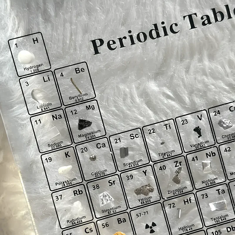 Elegant 3D periodic table with 83 elements