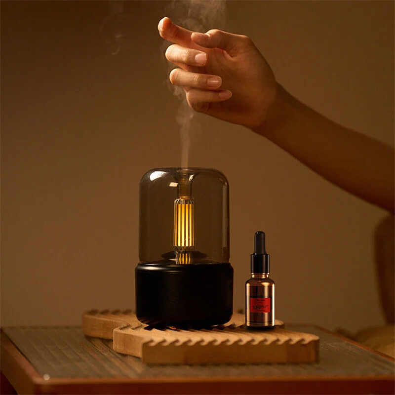 Compact ultrasonic oil humidifier for better sleep and relaxation