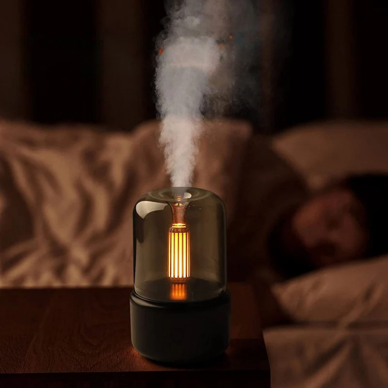 Compact ultrasonic oil humidifier for better sleep and relaxation