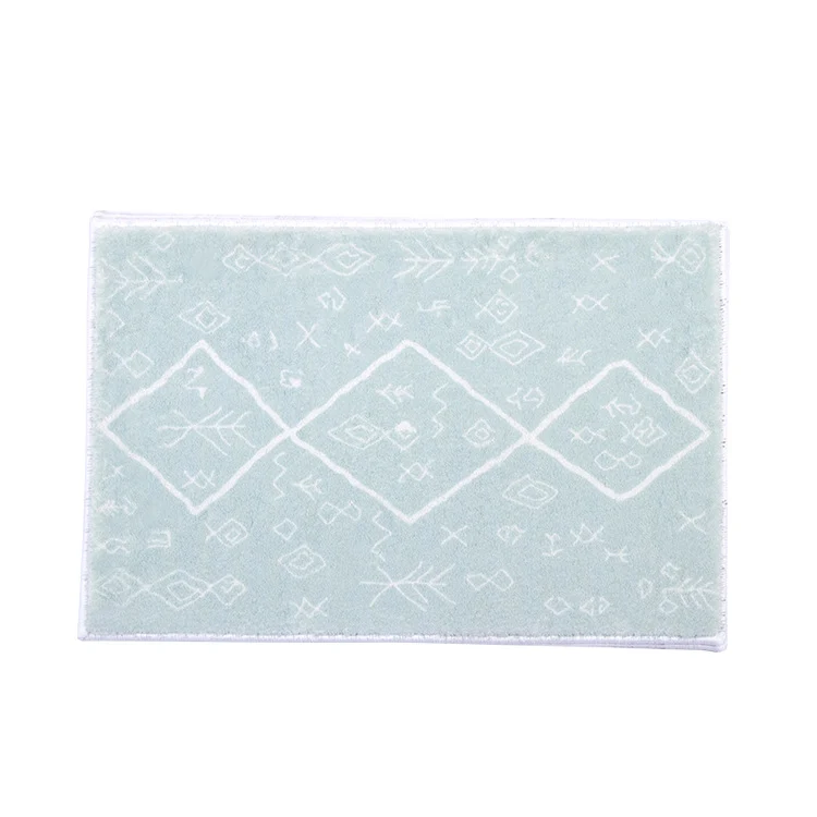 Weicher Hochflor-Badematten-Teppich mit Berber‑inspiriertem Rhombenmuster Karnz