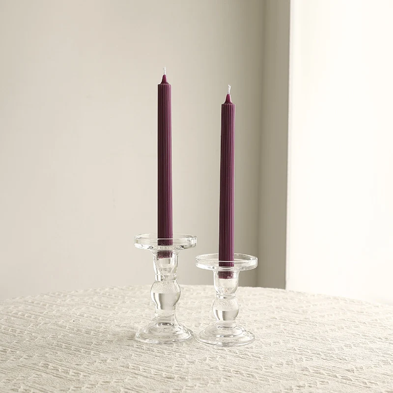 Kristallglas skulptierte Stiel Tafelkerzenhalter