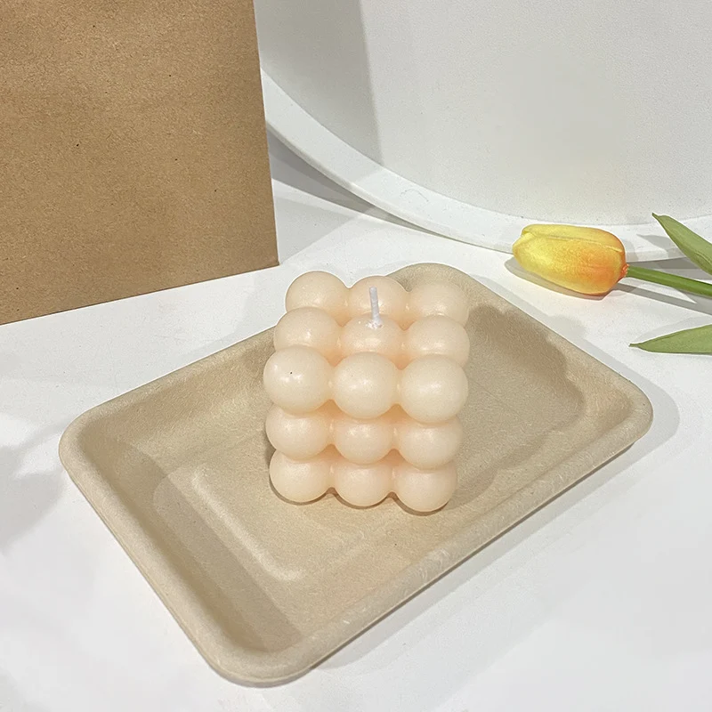 Bubble Cube Skulpturale Dekorative Soja Kerze