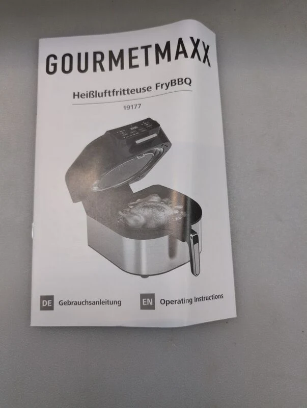 B-Ware GourmetMaxx Heißluft-Fritteuse 5l 2000W Fritteuse Airfryer Grillfunktion Zubehör