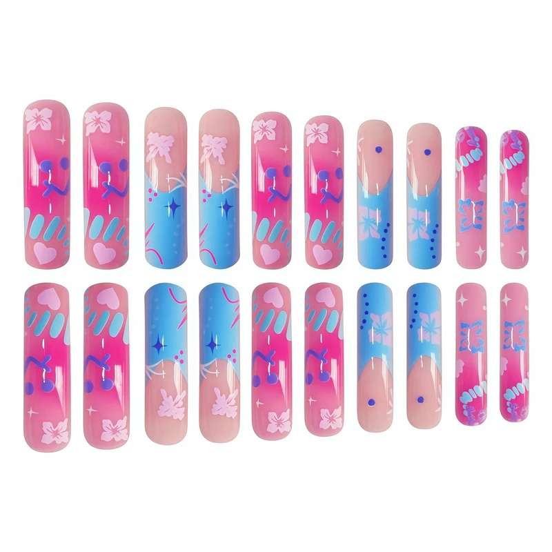 Künstlerische lange Acryl-Nagelveränderungen Karnz