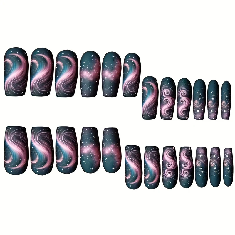 Künstlerische galaktische Nagelverzierungen Karnz