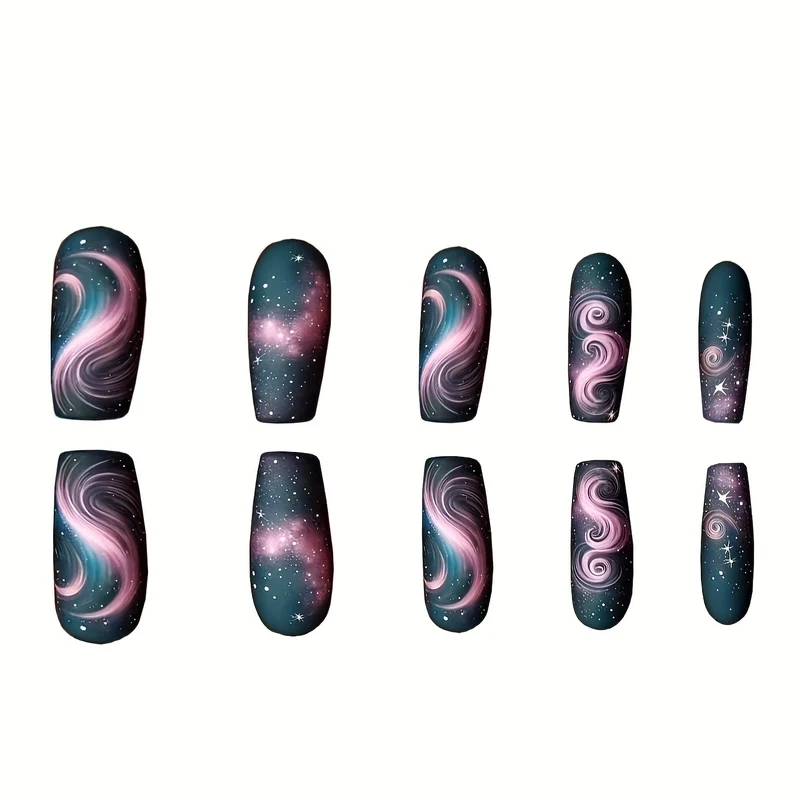 Künstlerische galaktische Nagelverzierungen Karnz