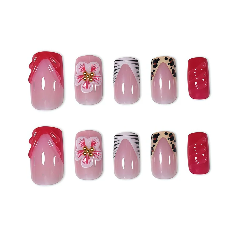 Künstlerische Florale Nagelverlängerungen Karnz