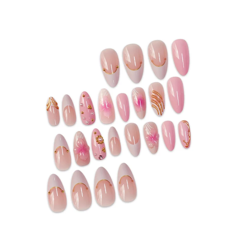 Künstlerische florale Nagelkunstverstärkungen Karnz