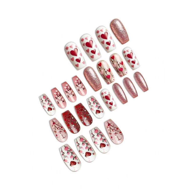 Künstlerische florale Nagelkunst Karnz