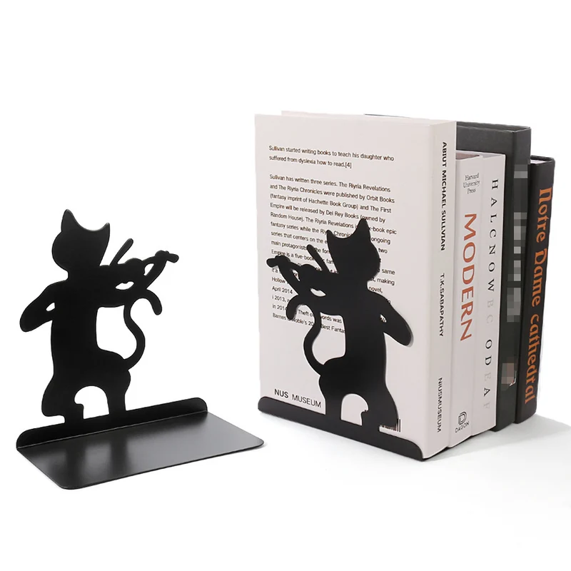 Kat Silhouette dekorative Buchstützen