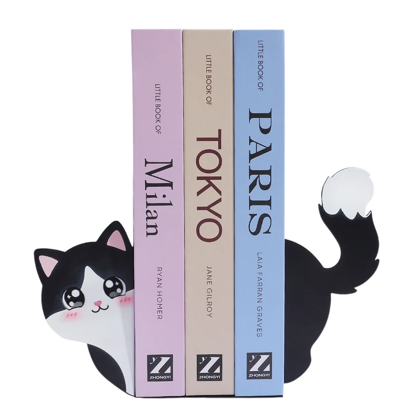 Kat Silhouette dekorative Buchstützen