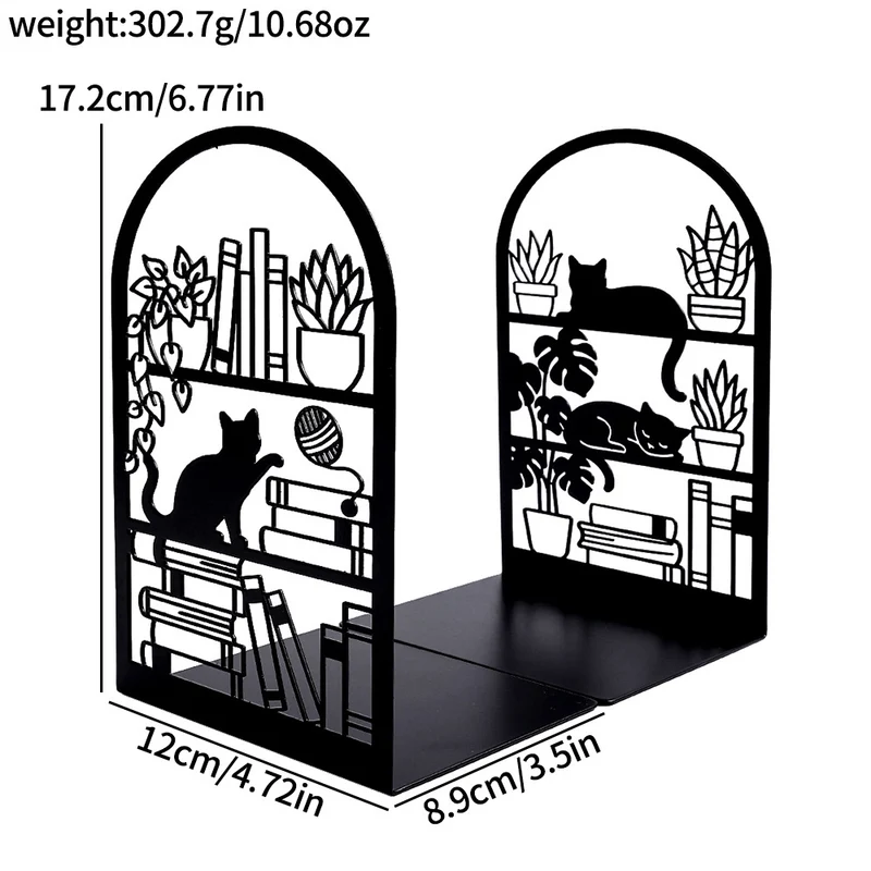Kat Silhouette dekorative Buchstützen