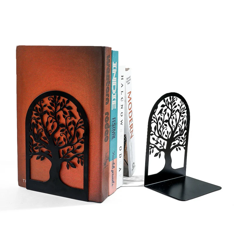 Künstlerische Baumdesign-Bücherstützen