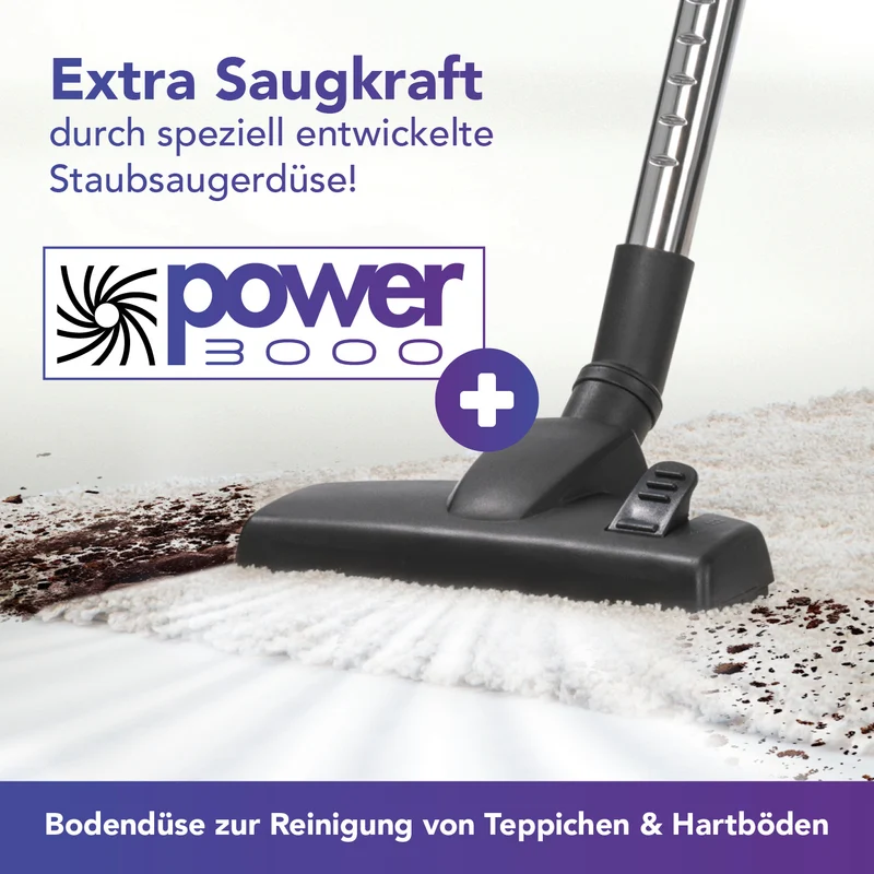 CLEANmaxx Akku-Zyklonsauger 2in1 - Hand- & Bodensauger kabellos, ladbar, 3 Düsen