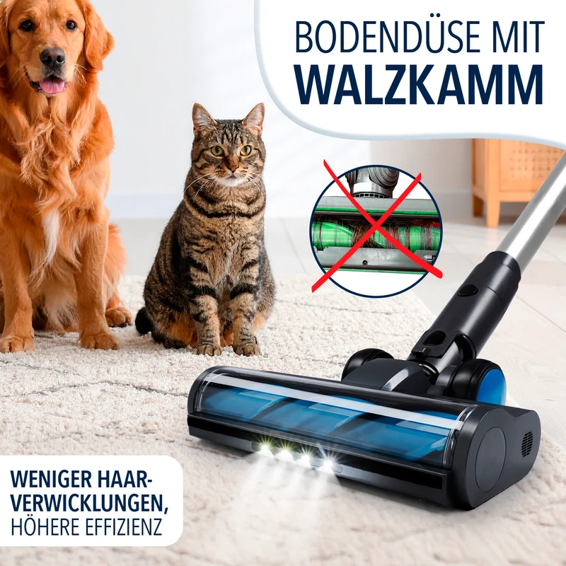 CLEANmaxx AeroTec 500 Staubsauger mit Absaugstation – Grau/Silber