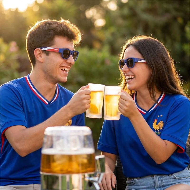Beer Cooler Dispenser Pack InnovaGoods and 2 Rollable Sunglasses Sunfold France