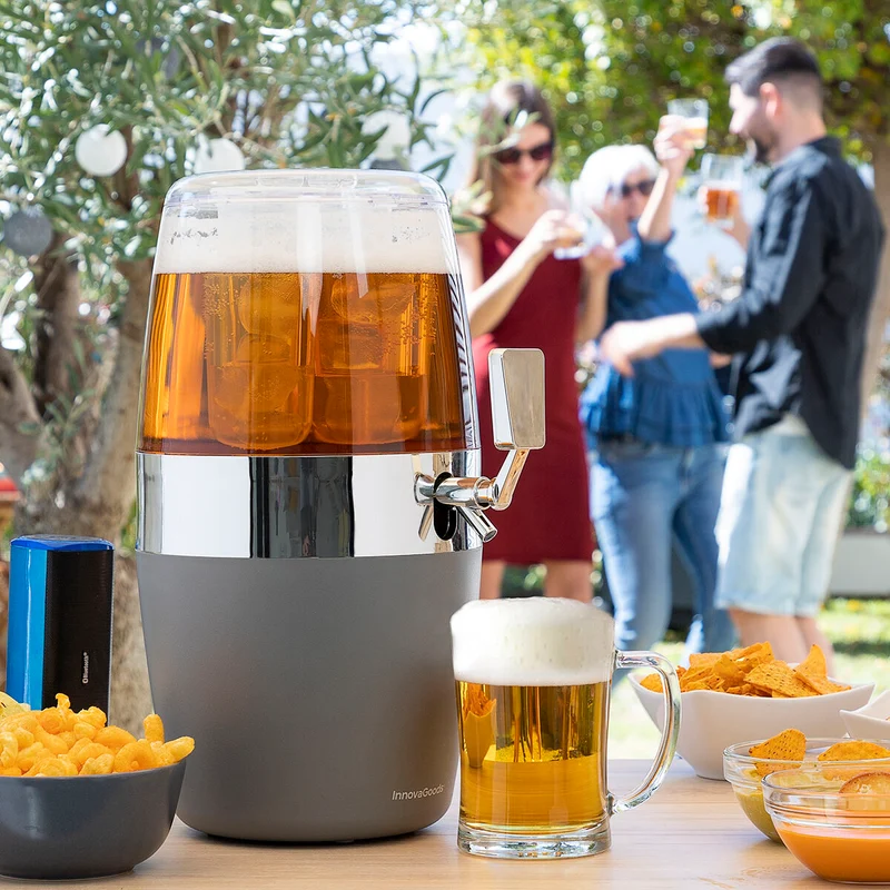 Beer Dispenser Cooler Pack InnovaGoods and 2 Roll-Up Sunglasses Sunfold Spain Black