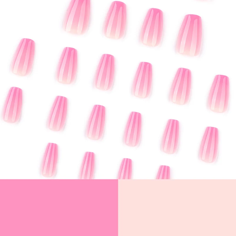 Kunstvolle Gel-Nägel mit zartem Ombre-Effekt Karnz