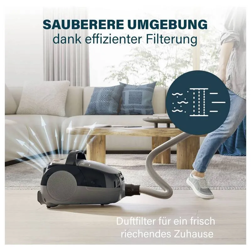 B-Ware Princess Staubsauger Bodenstaubsauger 800W HEPA Staubbeutel schwarz 4l 9m
