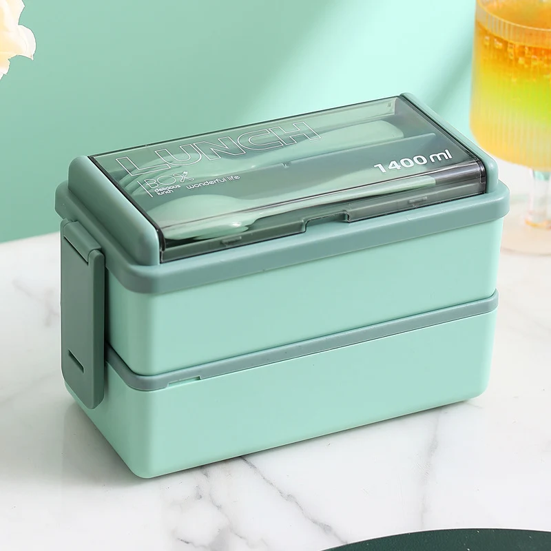 Multifunktionale Lebensmittelaufbewahrung Lunchbox mit integriertem Besteckset
