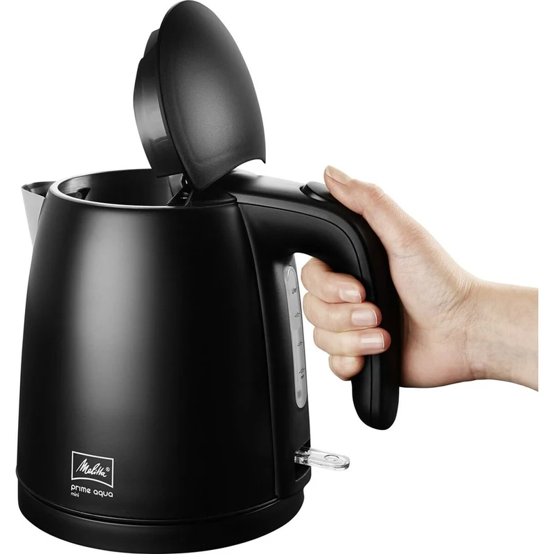 Kettle Melitta PRIME AQUA MINI BLACK EDITION 1 Black Stainless steel plástico,acero inoxidable 2200 W 1,7 L