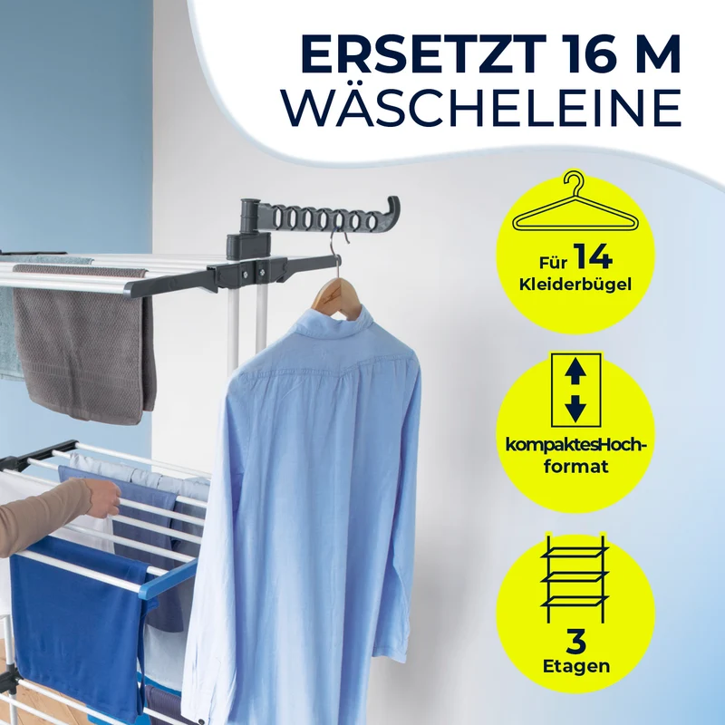 Wäsche-Tower 1600 - Grau