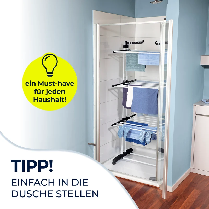 Wäsche-Tower 1600 - Schwarz