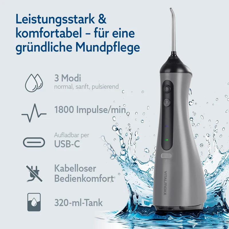 Munddusche mit 8 Multifunktionsaufsätzen