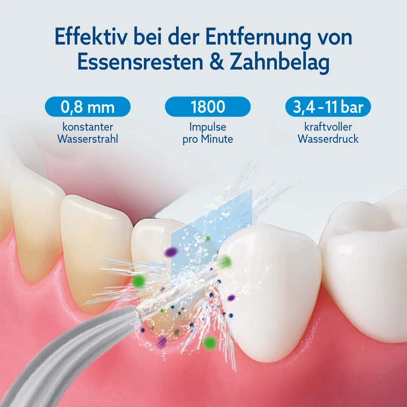 Munddusche mit 8 Multifunktionsaufsätzen