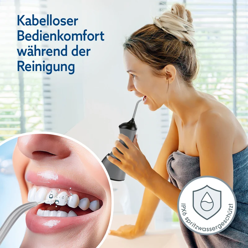 Munddusche mit 8 Multifunktionsaufsätzen