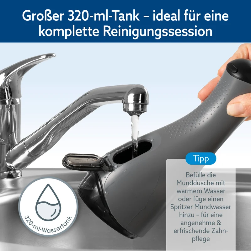 Munddusche mit 8 Multifunktionsaufsätzen