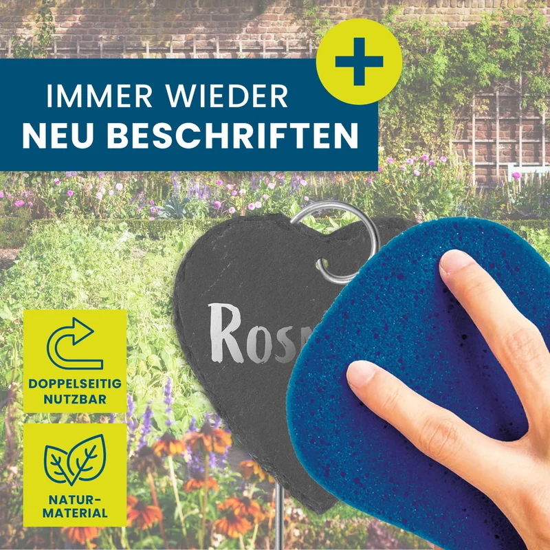 Pflanzschilder-Set inkl. Erdspieße - Herz